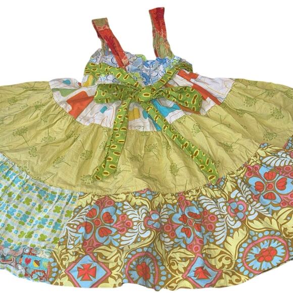 Matilda Jane Platinum Dress Size 2 #5/20 Zoo Elephant Print Tiered Play Dress - Picture 7 of 16